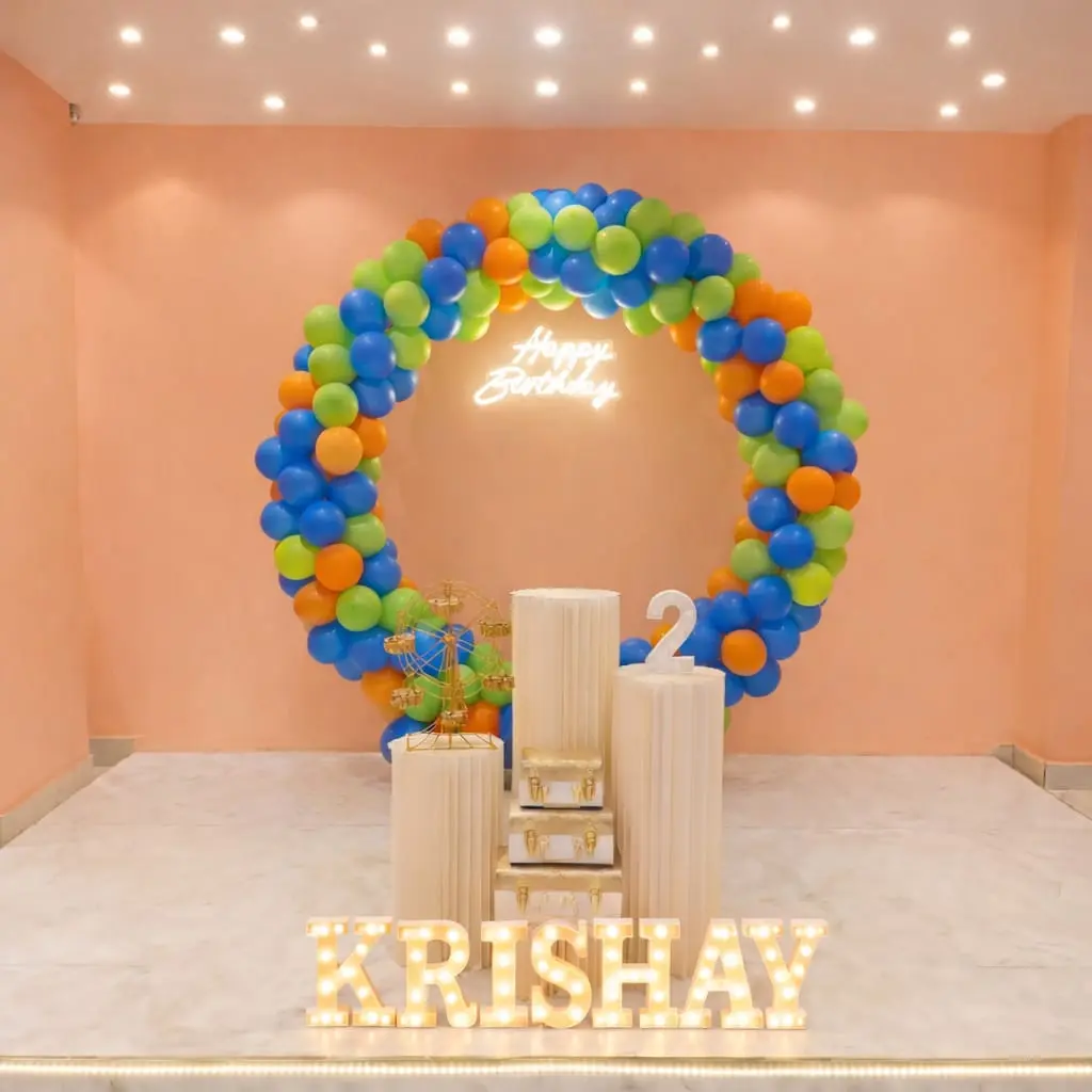 Stage Hall Cocomelon Theme Balloon Decoration